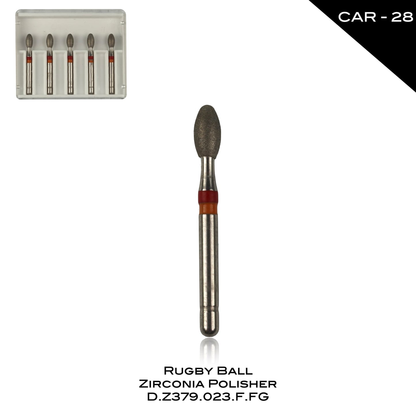 Rugby Ball Zirconia Polisher - CAR-28 - Incidental