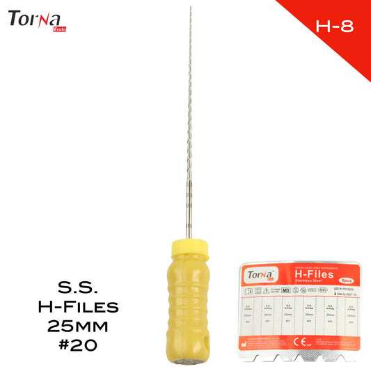 Stainless Steel H-Files 25mm #20 - H-8 - Incidental