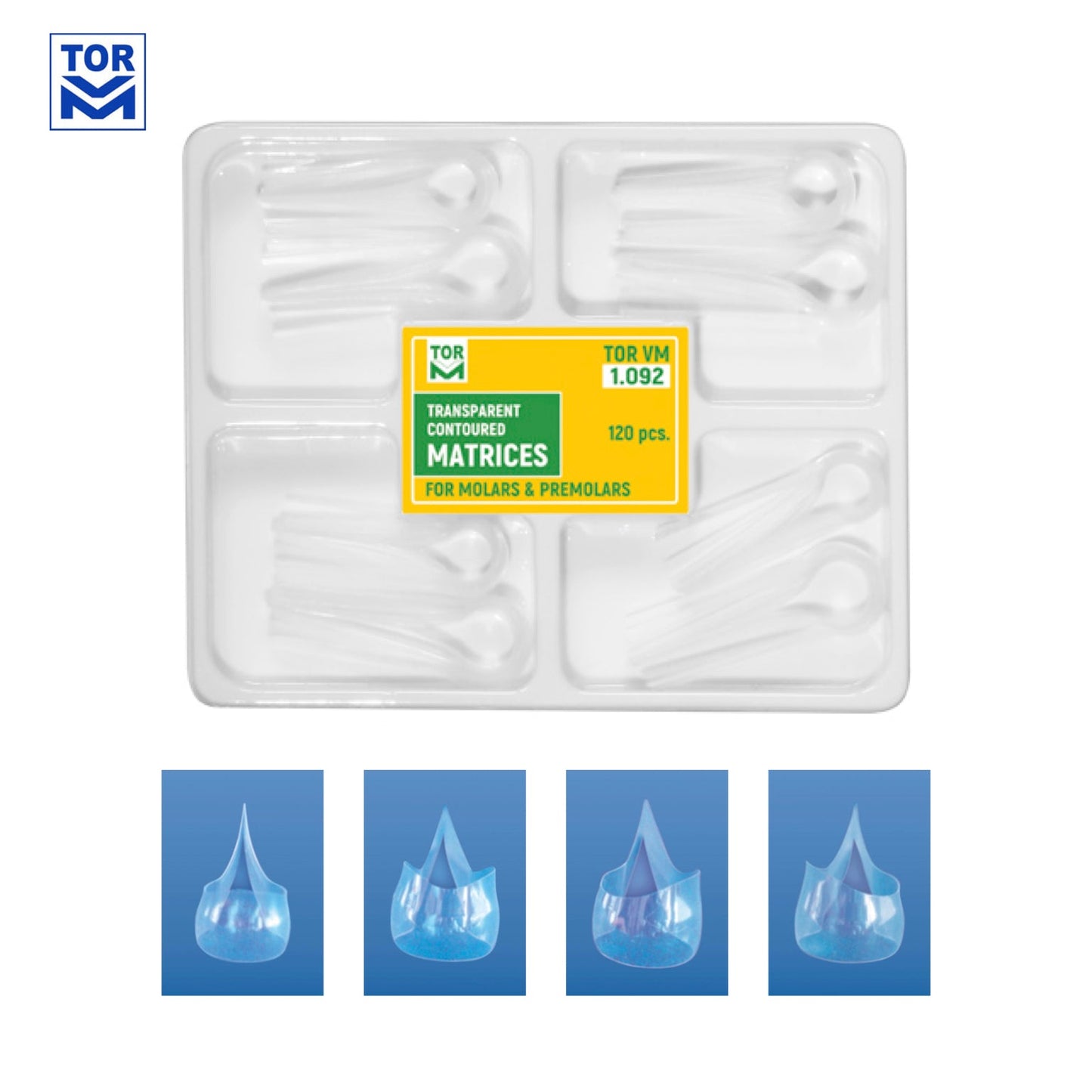 Transparent Contoured Matrix (Mixed Kit)- 120 pcs - Incidental