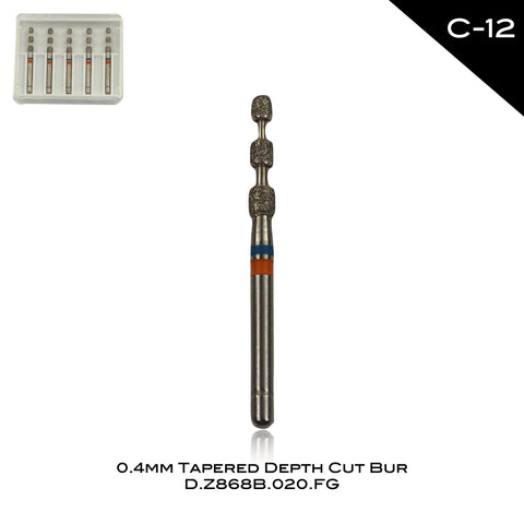 0.4mm Tapered Depth Cut Bur - C-12