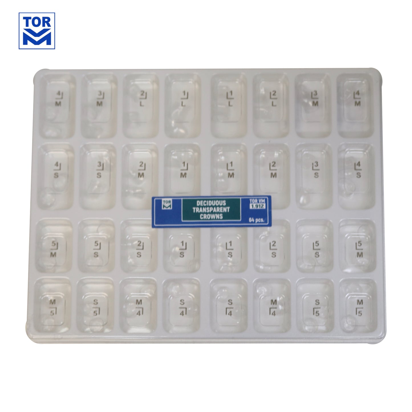 Deciduous Transparent Crowns (64 pcs)