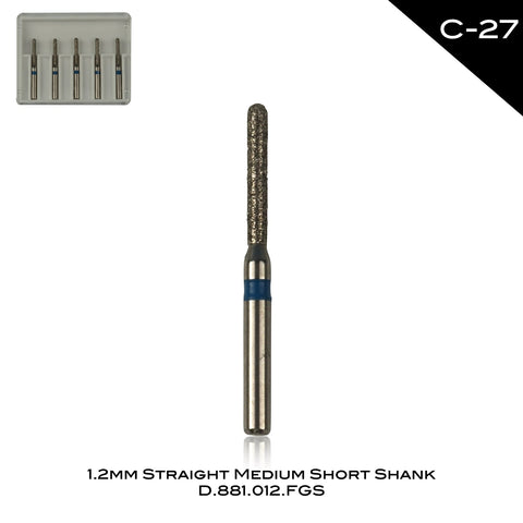 Tige droite moyenne courte de 1,2 mm C-27