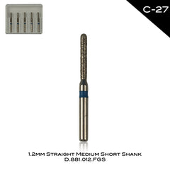 1.2mm Straight Medium Short Shank C-27
