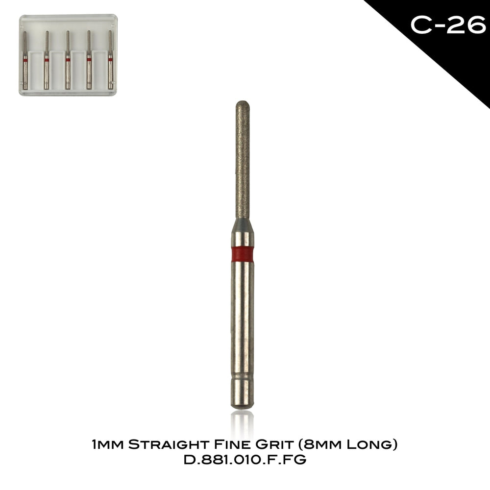 1mm Straight Fine Grit (8mm Long) C-26