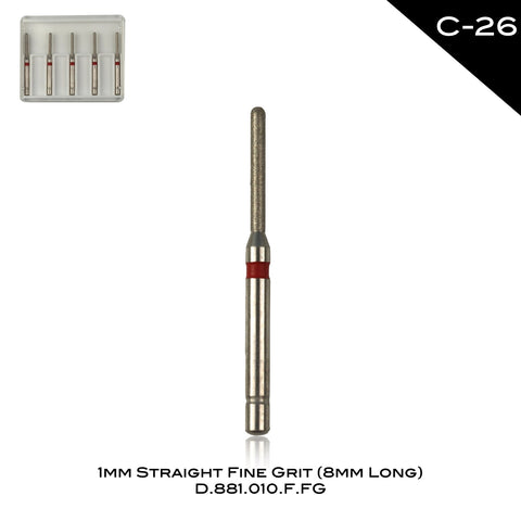 Grain fin droit 1 mm (8 mm de long) C-26