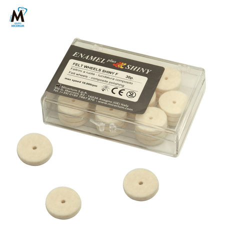 30 PCS Felt Wheel Shiny F (comprend 1 mandrin brillant gratuit)