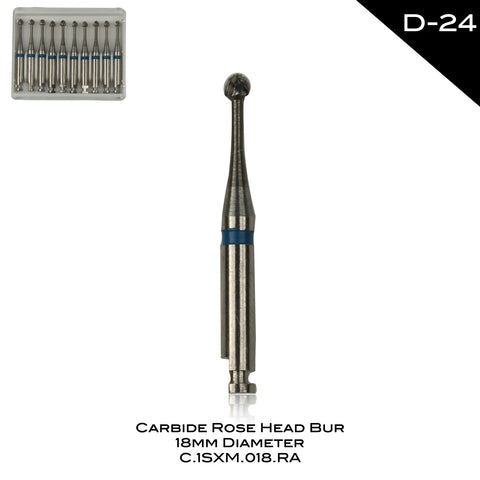 Fraise à tête rose en carbure de 18 mm de diamètre - D-24