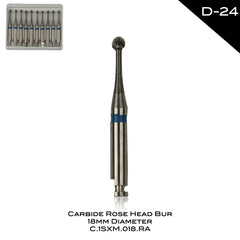 Carbide Rose Head Bur 18mm Diameter - D-24