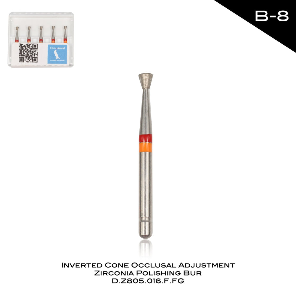 Inverted Cone Occlusal Adjustment Zirconia Polishing Bur - B-8