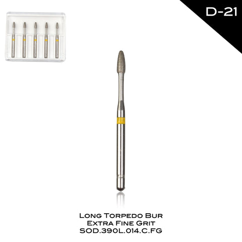 Fraise torpille longue, grain extra fin - D-21