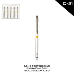 Long Torpedo Bur Extra Fine Grit - D-21