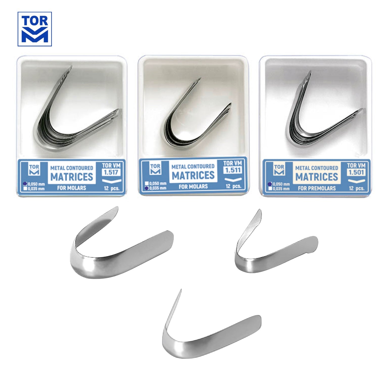 Metal Contoured Matrices (12 pcs) – Incidental