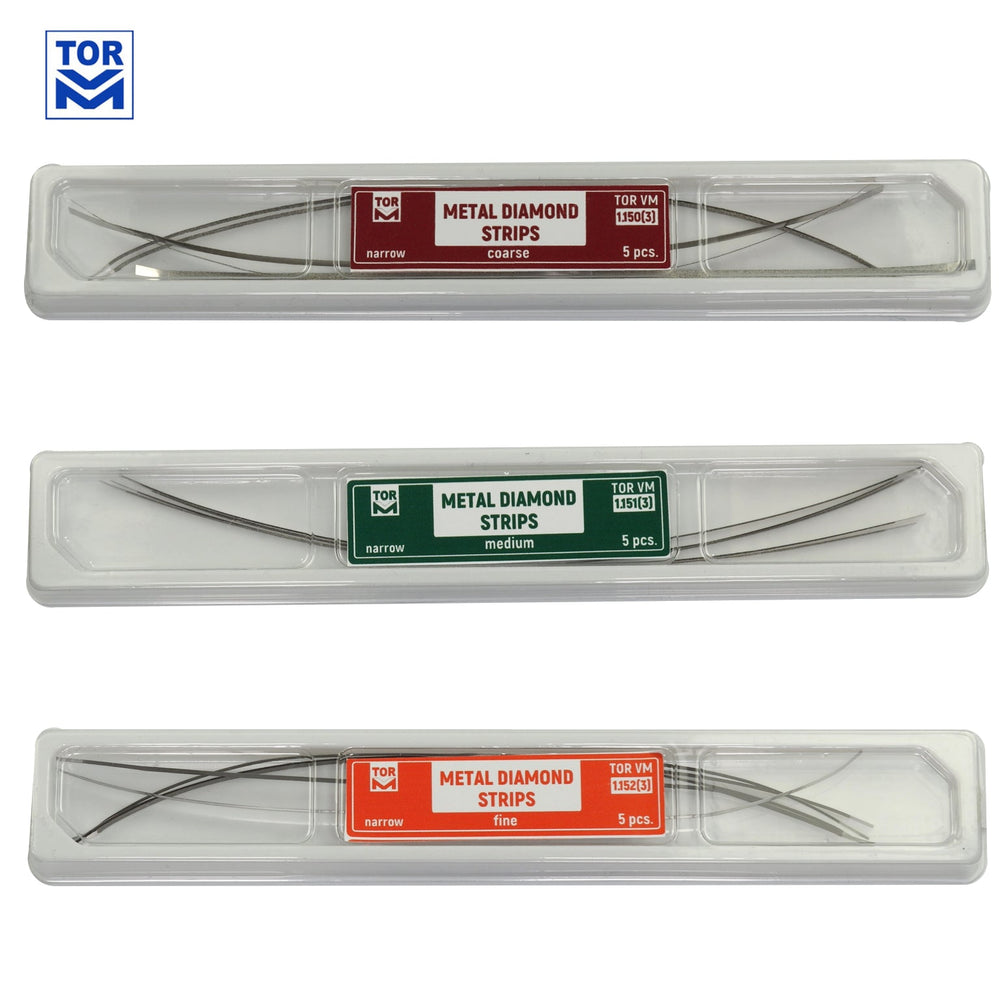 Bandes de diamant métalliques étroites (2 mm de large) (5 pièces)