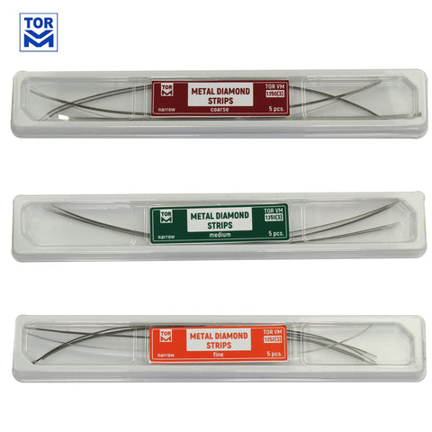 Bandes de diamant métalliques étroites (2 mm de large) (5 pièces)
