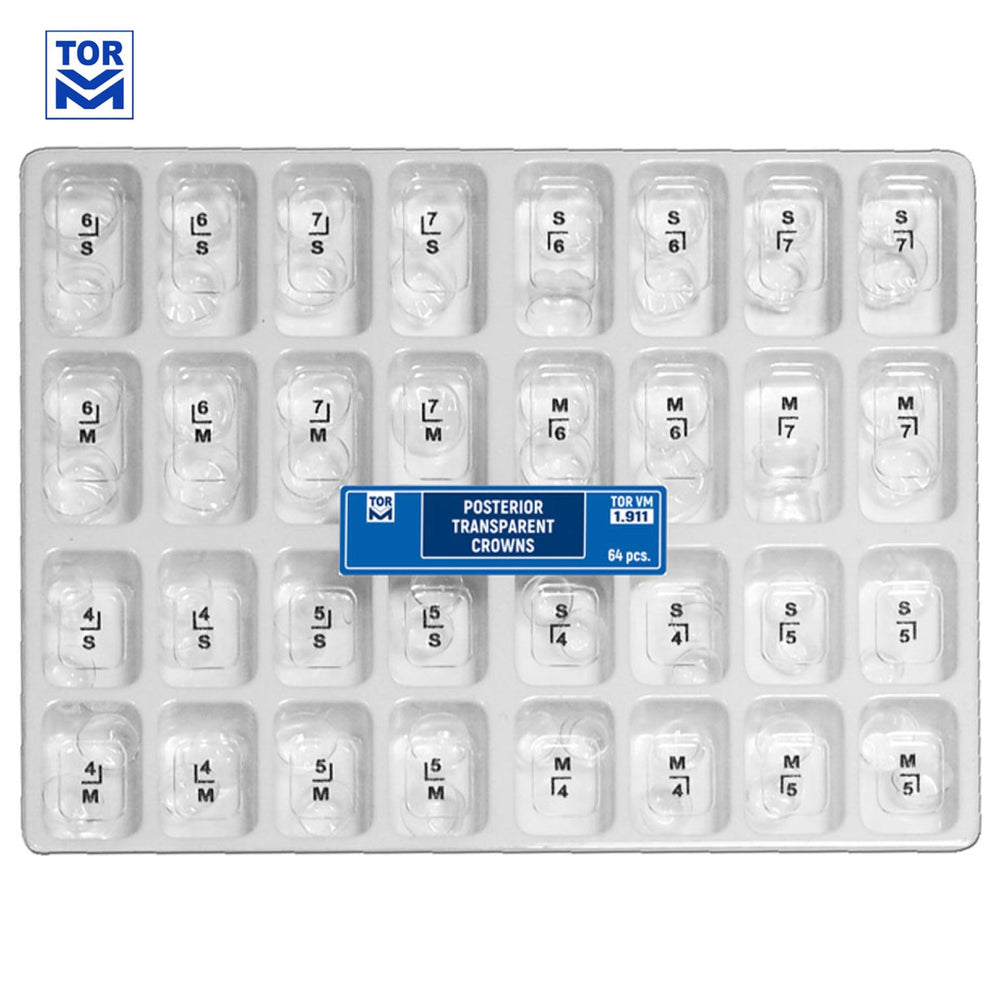 Posterior Transparent Crowns (64 pcs)