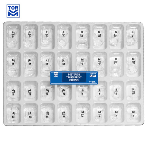 Posterior Transparent Crowns (64 pcs)
