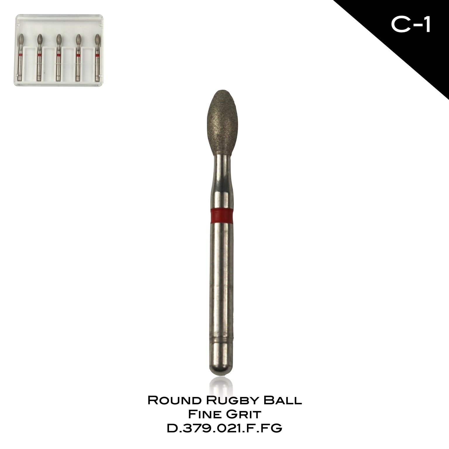 Round Rugby Ball Fine Grit C-1 - Incidental