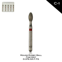 Ballon de rugby rond grain fin C-1