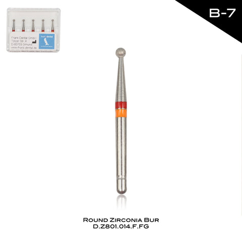 Round Zirconia Access/ Polishing Bur - B-7