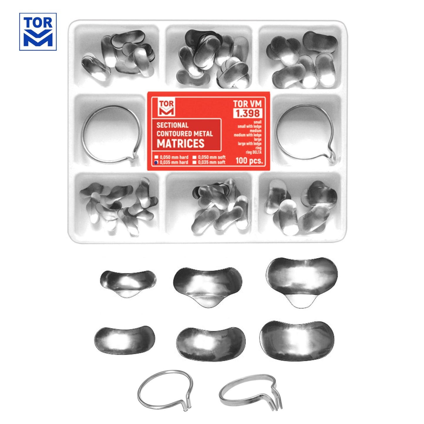Set of 100 Classic Sectional Contoured Matrices + 2 Rings (1 Standard, 1 Delta) - Incidental