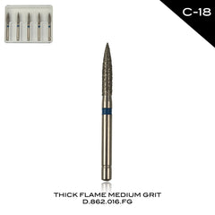 Thick Flame Medium Grit C-18
