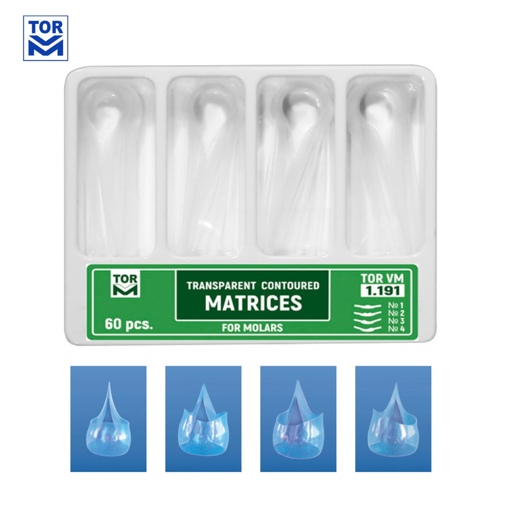 Transparent Contoured Matrix (Molar Kit)- 60 pcs