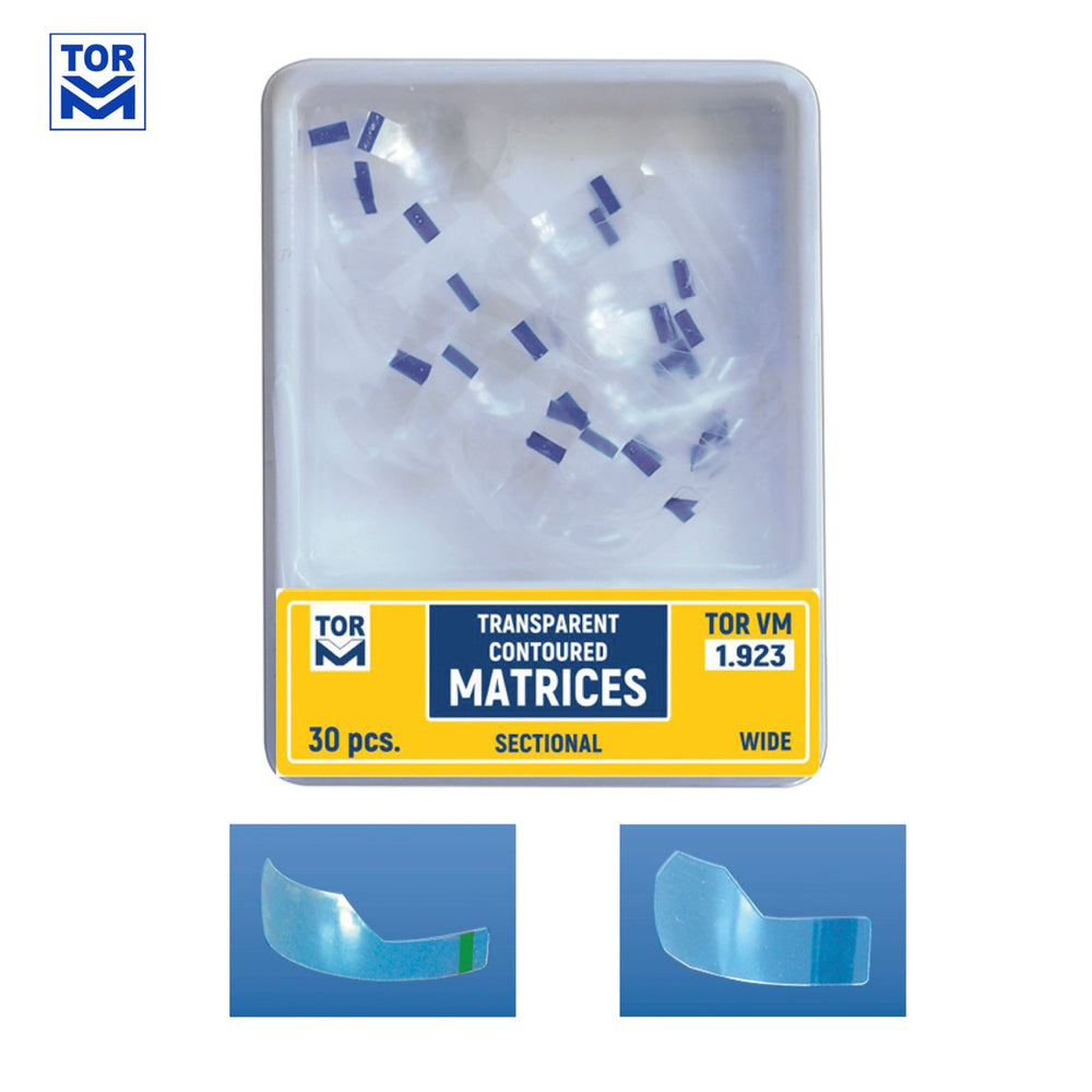 Transparent Sectional Contoured Matrices 30 pcs